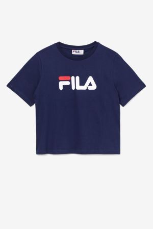 FILA Miss Eagle Tee T-Shirts Navy / Red / White,Womens Clothing | CA.DZGRTS097